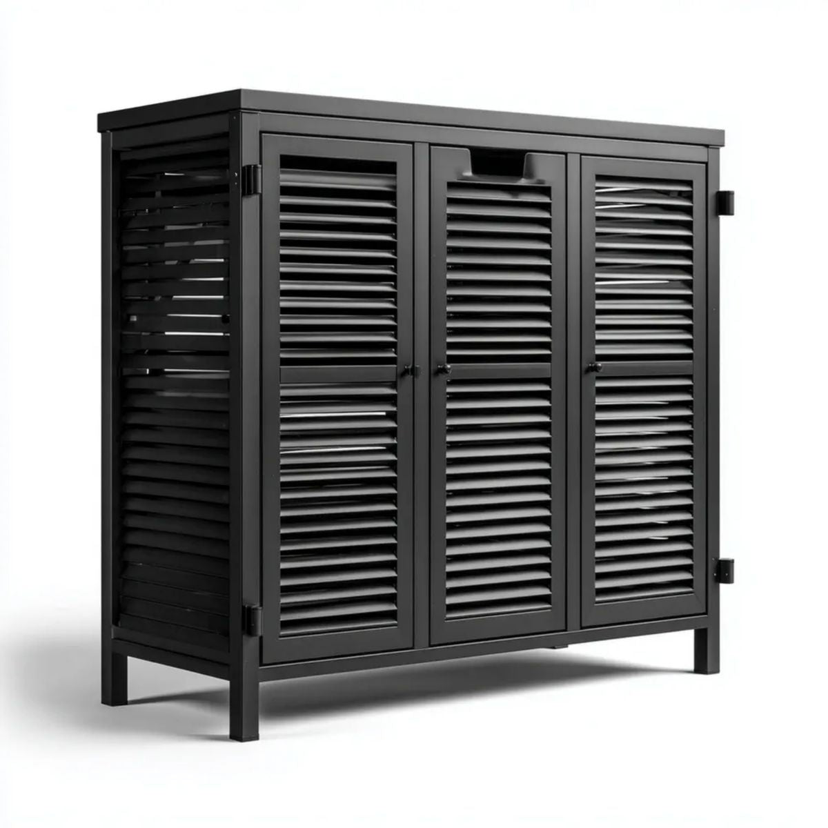 Szafka do przechowywania, Prostokątna szafa magazynowa z 3 drzwiami z blachy aluminiowej, 120 x 50 x 100 cm