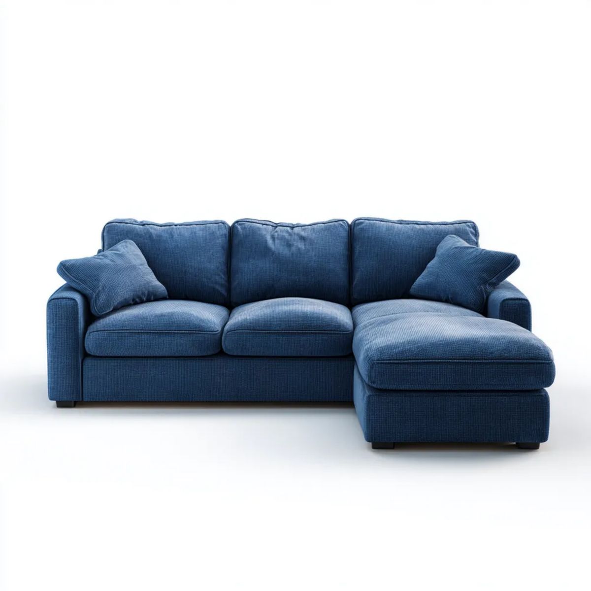 Sofa, 3-osobowa w prawo narożnik sofa w poliestrze wstążka 245 x 155 x 85 cm