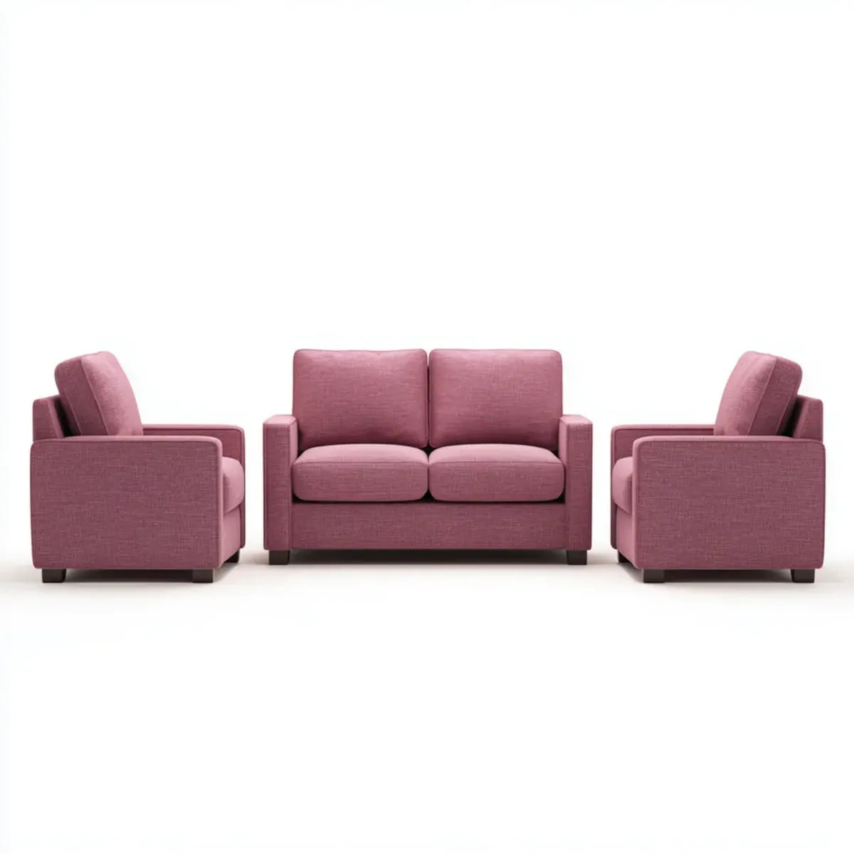 Sofa, Zestaw sofy 3 część Altpina z 2 fotelami i 2-osobową sofą z poliestru prostokątnego 140 x 80 x 82 cm