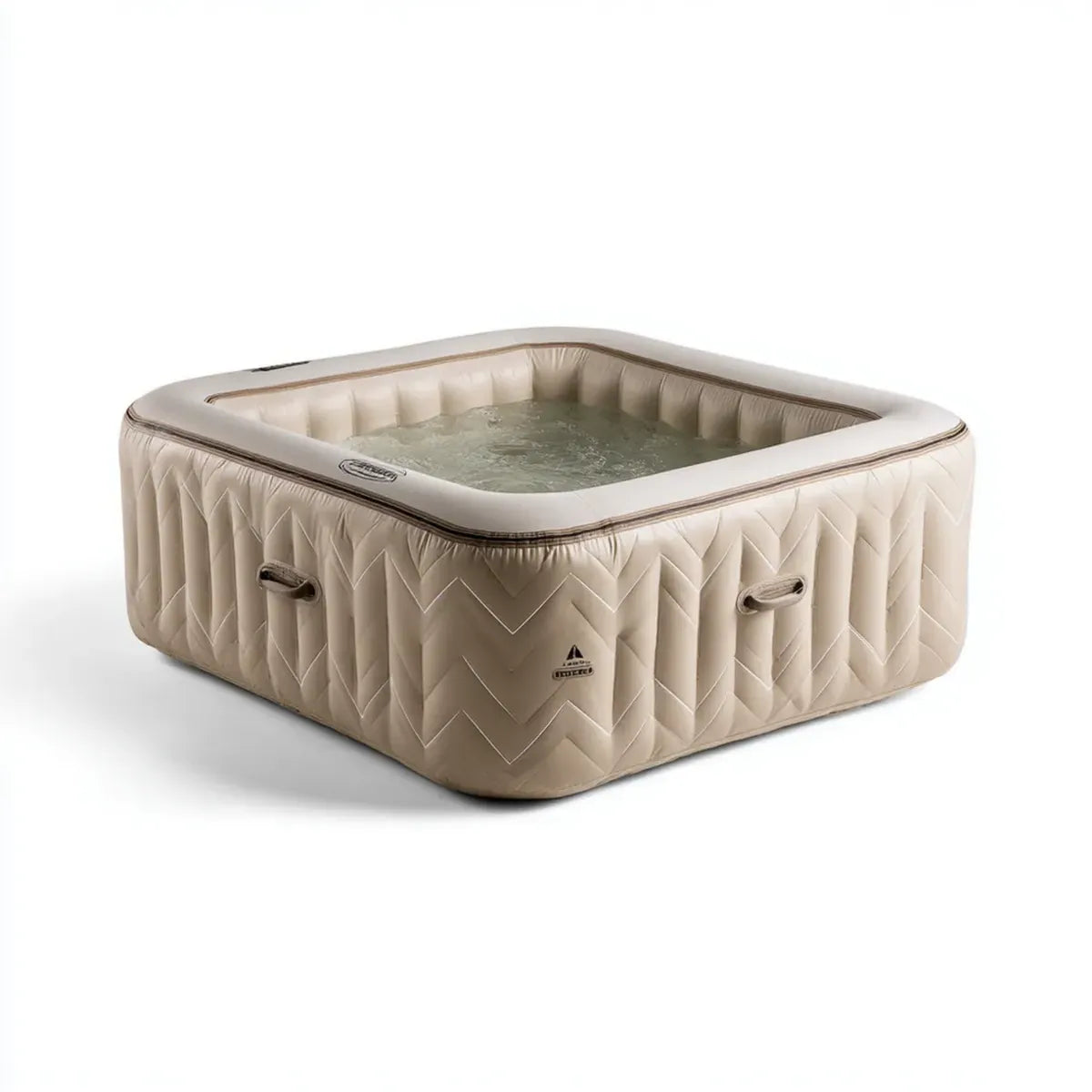 Basen, Plac nadmuchiwane spa z beżowymi bańkami 180 x 180 x 65 cm z laminowanego PVC
