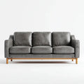 Sofa, 3-osobowa w kolorze sofie z poliuretanem i drewnem, 198 x 86 x 84 cm
