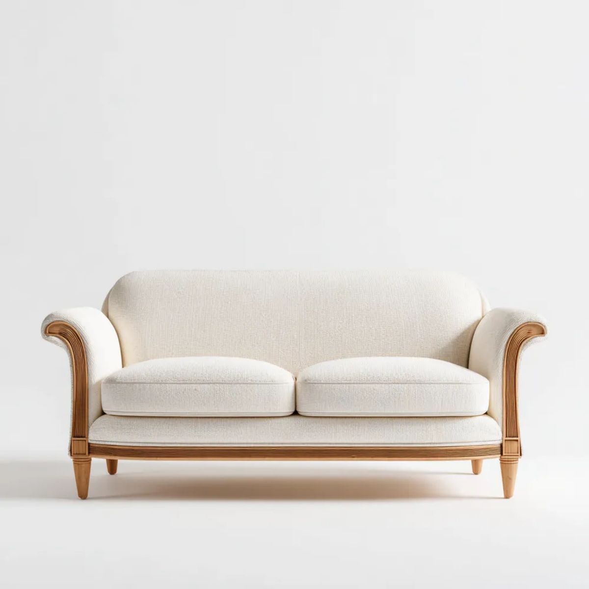 Sofa, 2-osobowa z kanapą z balsamem w poliestrze i drewnie, 160 x 85 x 88 cm