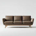 Sofa, 3 brązowe poliestrowe sofa z litego drewna nogi, 200 x 85 x 82 cm