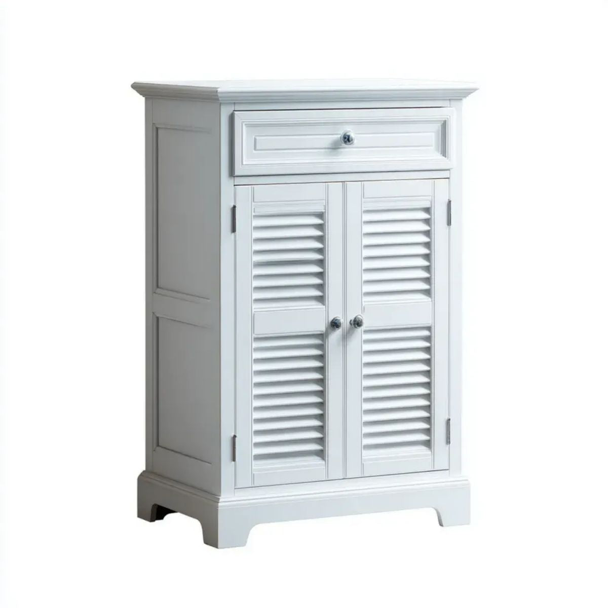 Szafka do przechowywania białego szkła w MDF 80 x 40 x 120 cm z 2 drzwiami persidenées