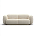 Sofa, 2-osobowa sofa w tkaninie, z zaokrągloną, klamrą ecru, 180 x 95 x 72 cm