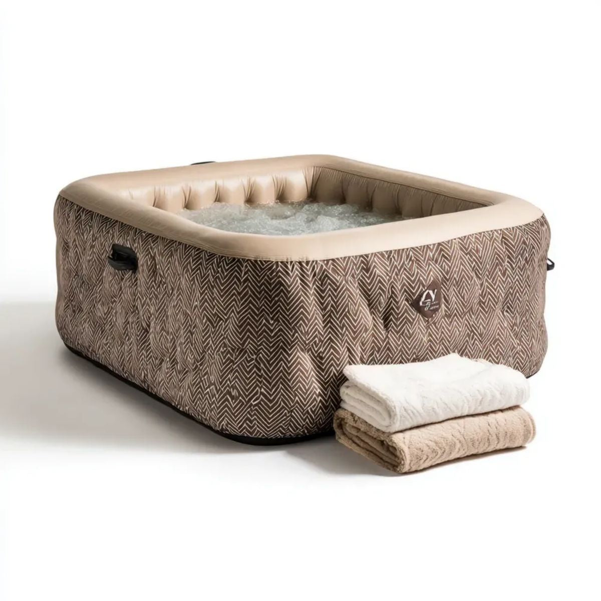 Basen, Plac nadmuchiwane spa w PVC i poliestrze 185 x 185 x 68 cm
