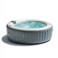 Basen, Okrągłe nadmuchiwane spa z białym i szarym PVC pęcherzyki 196 x 71 cm