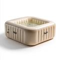 Basen, Plac nadmuchiwany spa beżowy 180 x 180 x 65 cm PVC dla 4 osób