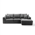 Sofa, 4 ciemnoszare poliestrowe sofy, 275 x 160 x 85 cm
