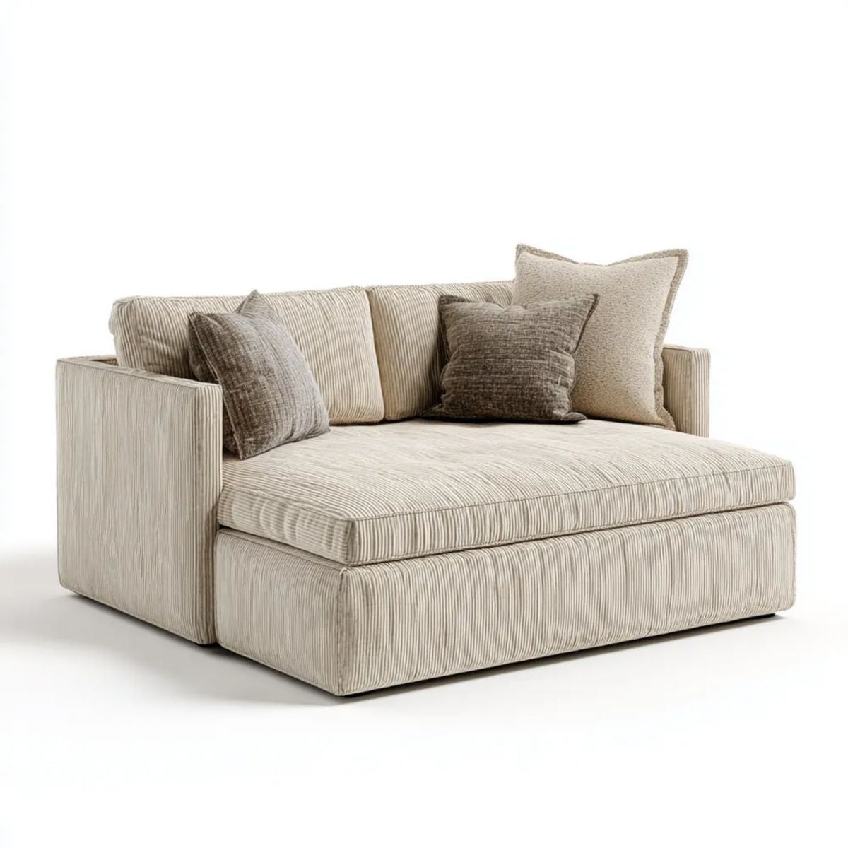 Sofa, Podwójna sofa w poliestrze żebrowana Belarvelvet 160 x 125 x 78 cm