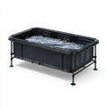 Basen, Czarny prostokątny basen z PVC i stali Ingelstal 160 x 100 x 55 cm